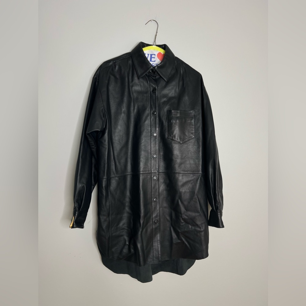 DKNY Leather shirt New no tag